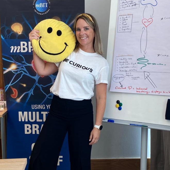 Image description of a happy person after the course