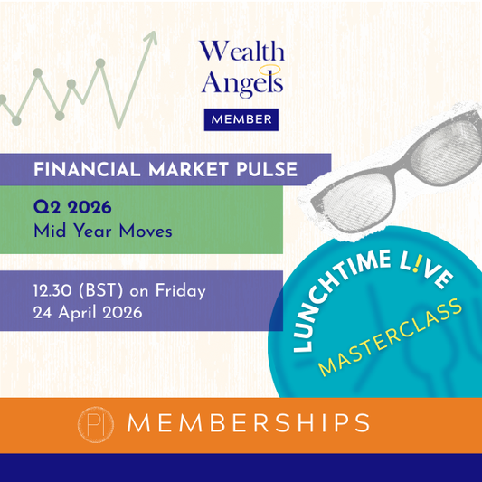 Wealth Angels Lunchtime L!ve Financial Market Pulse. Q2 2026 Mid Year Moves. 24 April 2025